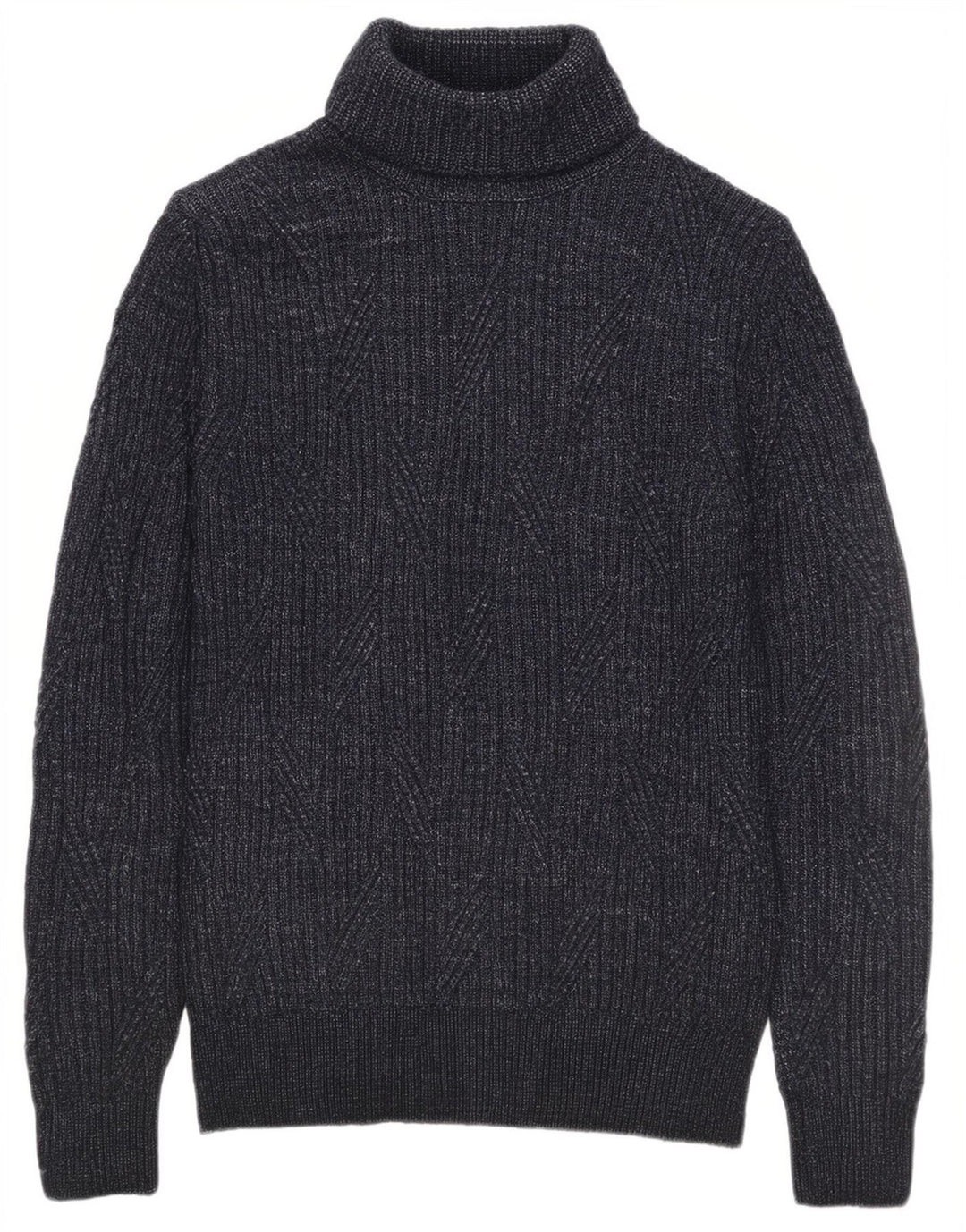 Marks & Spencer Herre Rullehals sweater Medium Navy Blue Flecked