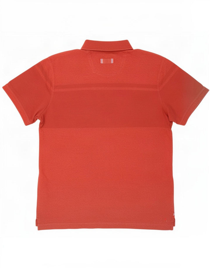 Fat Face Herre Polo Shirt Stor Rød Colourblock Bomuld