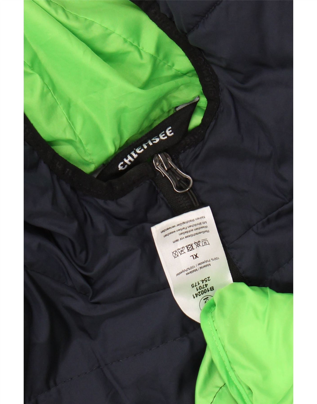 CHIEMSEE Herre hættepolstret jakke UK 42 XL marineblå polyester