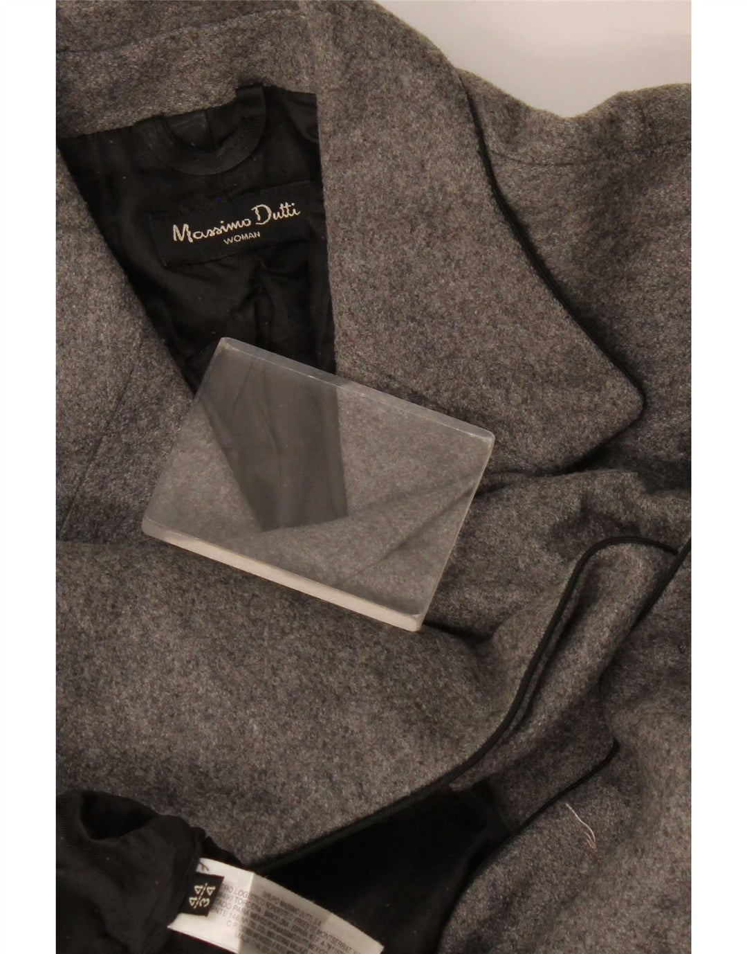 Massimo Dutti Dame 2-knaps blazerjakke EU 44 XL Grå Uld