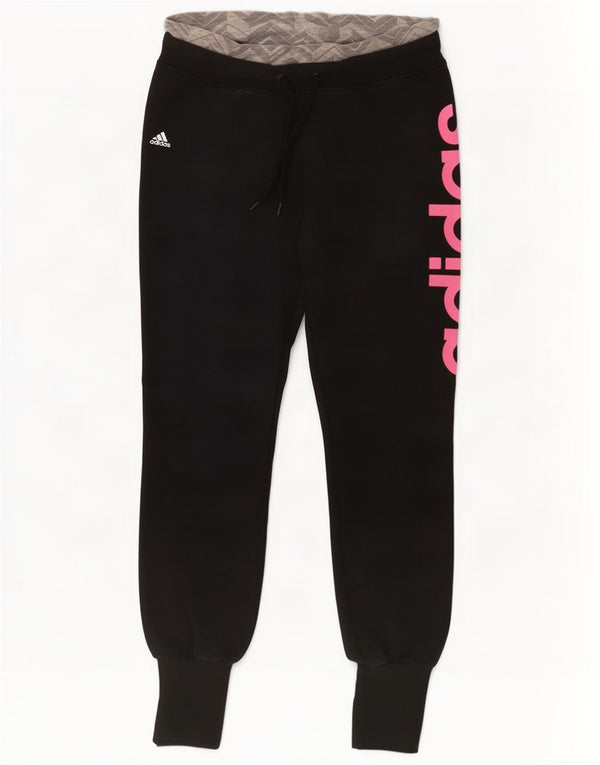 Adidas Womens Climalite træningsdragt Bukser Joggers UK 4/6 XS Sort