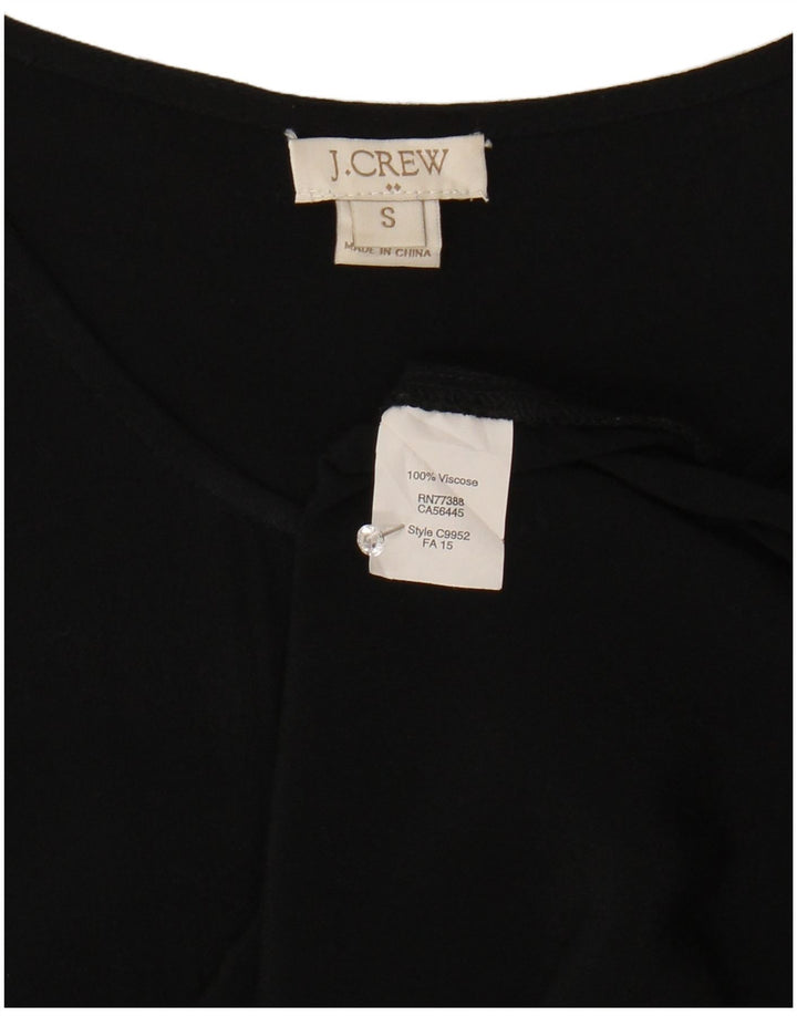 J. CREW Dame Langærmet Bluse Top UK 10 Small Black Viscose