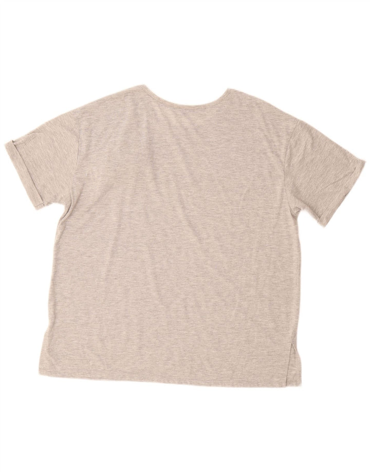 ZARA Womens T-Shirt Top UK 18 XL Grey Flecked