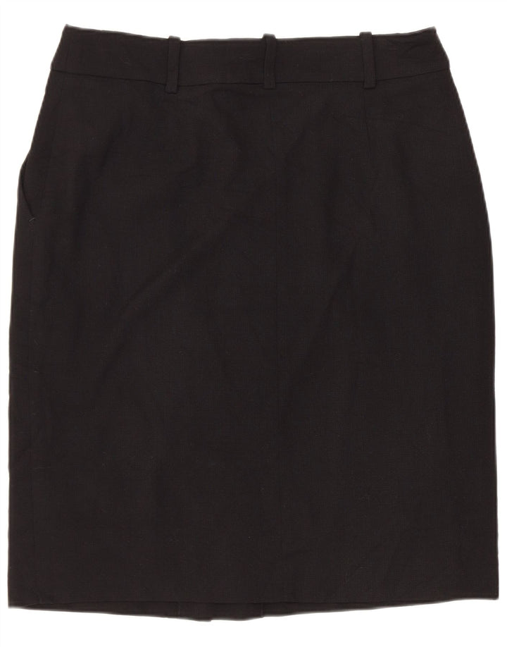 BROOKS BROTHERS Lige nederdel til kvinder US 4 Medium W30 Sort uld