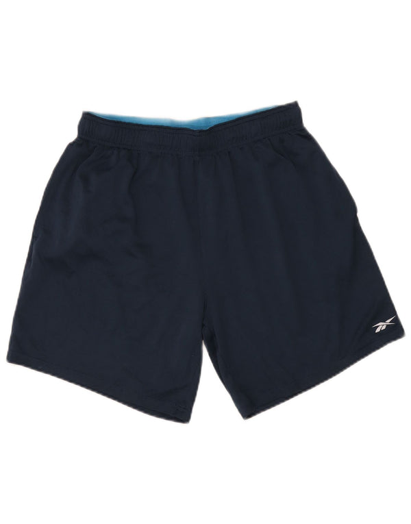 Reebok Mens Sport Shorts Medium Navy Blue Polyester