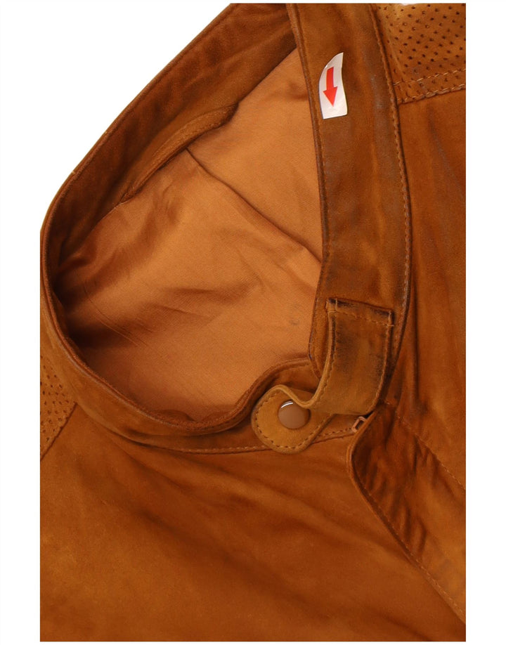 Vintage herre ruskind bomberjakke UK 36 Small Beige