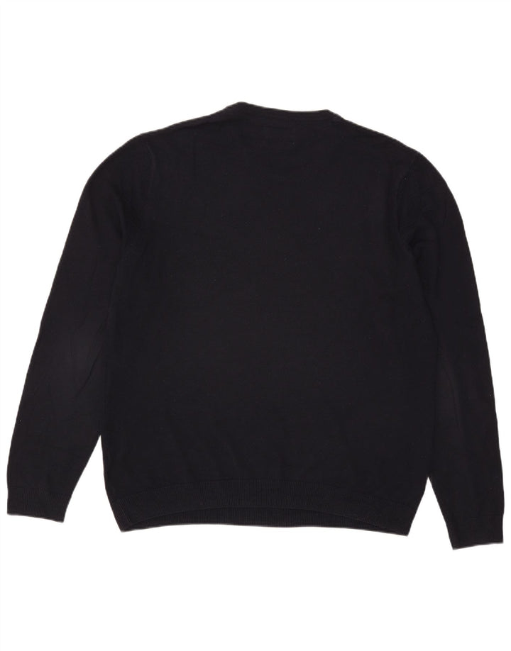 Marks & Spencer Herre sweater med rund hals, stor marineblå akryl