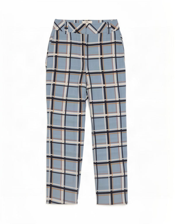 Topshop Lige Chinobukser til kvinder UK 10 Small W30 L30 Blue Check