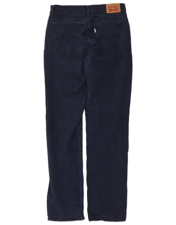 Levi's Dame 505 Straight Jeans W27 L30 Marineblå Bomuld