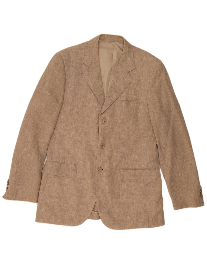 Pierre Cardin Herre 3-knaps blazerjakke IT 48 Medium Beige Linned