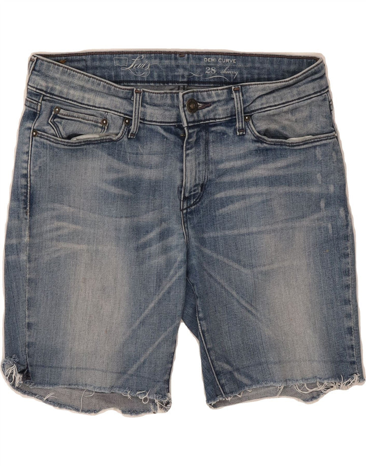 LEVI'S Womens Demi Curve Denim Shorts W28 Medium Blue Cotton Vintage Levi's and Second-Hand Levi's from Messina Hembry 