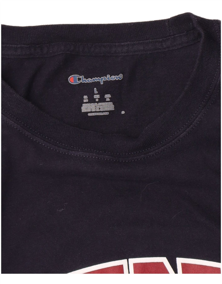 Champion Herre Penn Grafisk Top Langærmet Large Navy Blue