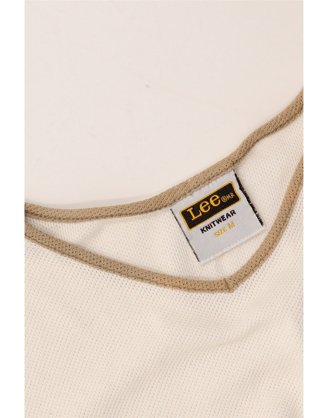 Lee Dame T-Shirt Top UK 14 Medium Hvid Bomuld