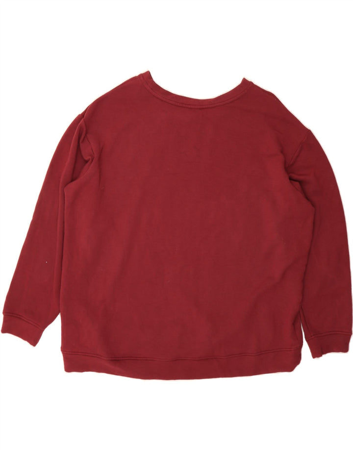 ORVIS Womens Oversized Sweatshirt Jumper UK 18 XL Burgundy Modal Vintage Orvis and Second-Hand Orvis from Messina Hembry 