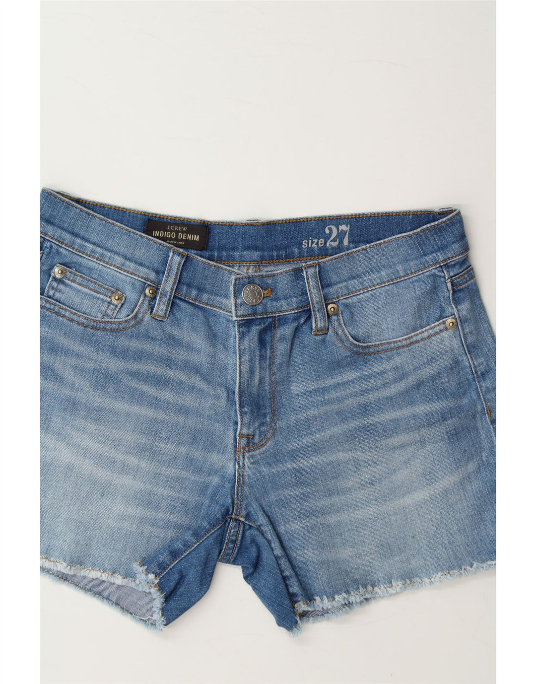 J. CREW Womens Indigo Denim Shorts W27 Small Blue Cotton Vintage J. Crew and Second-Hand J. Crew from Messina Hembry 