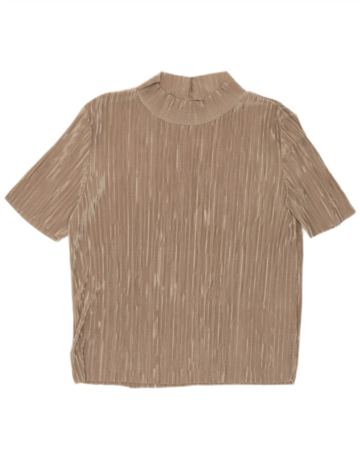Zara Dame Bluse Top UK 14 Medium Beige