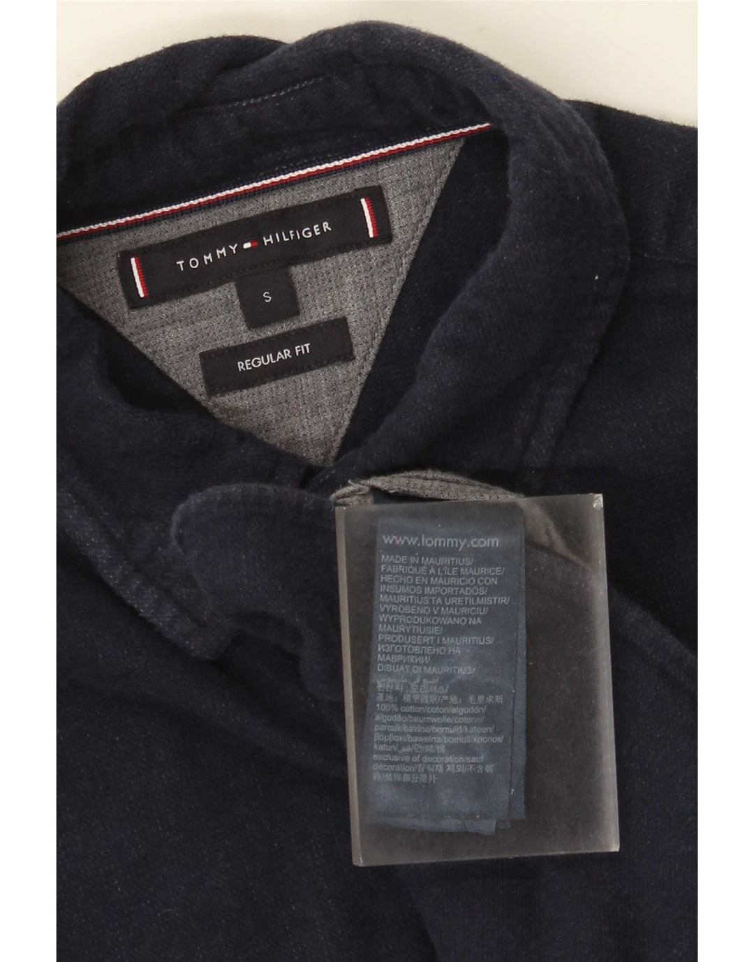 Tommy Hilfiger Herre Regular Fit Flanellskjorte Lille marineblå bomuld