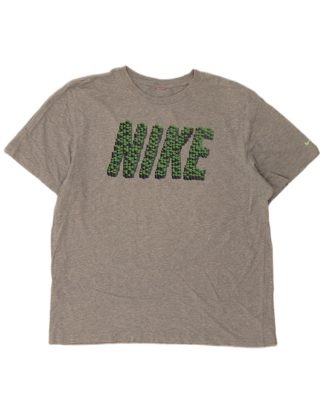 Nike grafisk T-shirt top til mænd, stor grå flækket