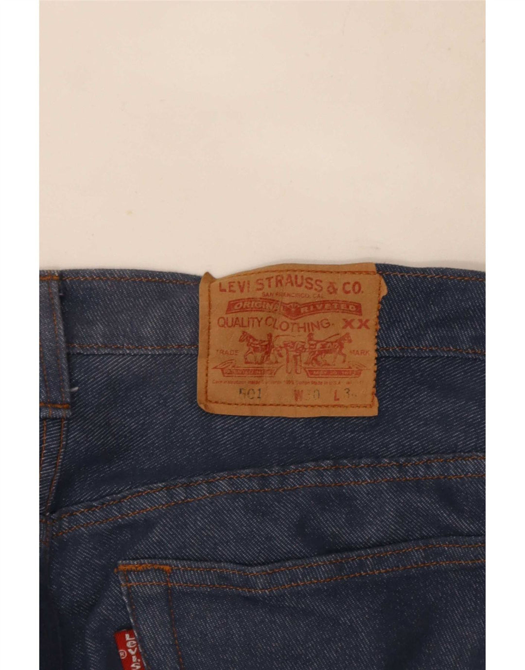 Levi's Dame 501 Straight Jeans W30 L28 Marineblå