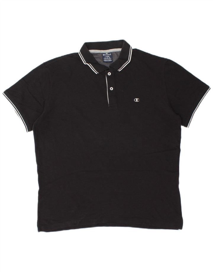 Champion Herre Polo Shirt Large Sort