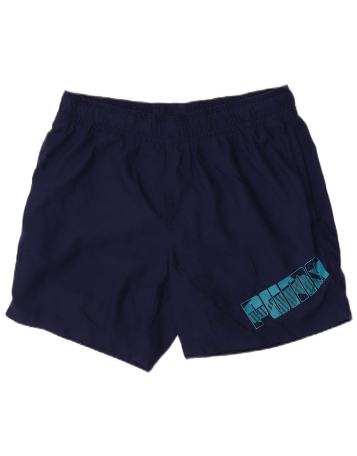 Puma Herre grafiske sportsshorts store marineblå polyester