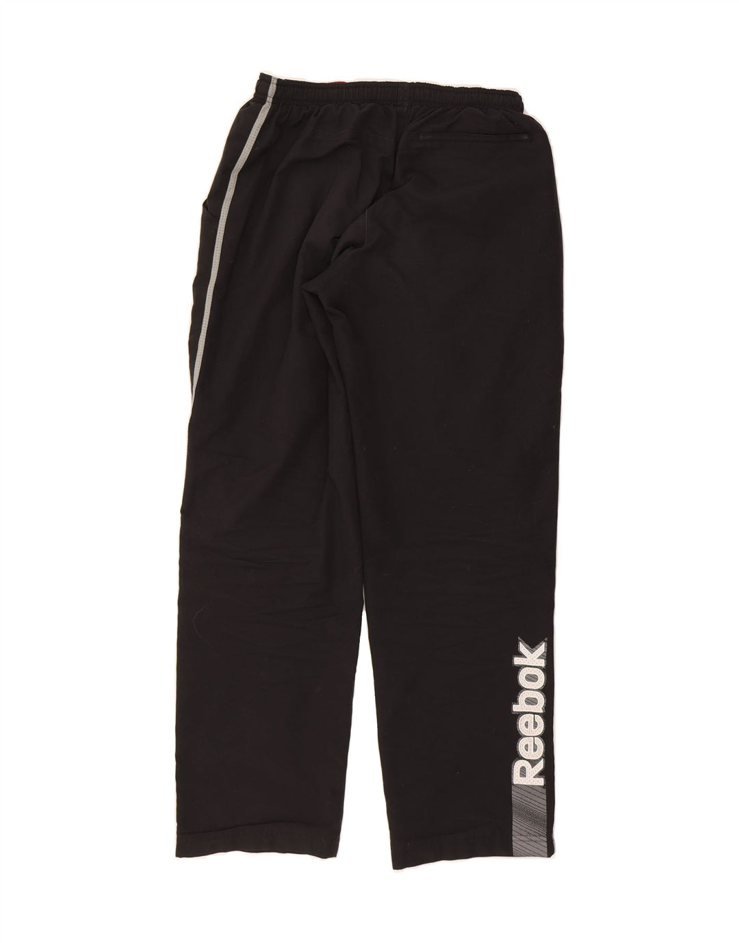 REEBOK Mens Graphic Tracksuit Trousers Medium  Black Polyester Vintage Reebok and Second-Hand Reebok from Messina Hembry 