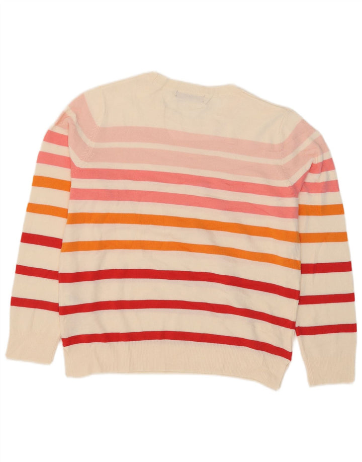 Marks & Spencer Dame Boat Neck Jumper Sweater UK 14 Large Multicolor