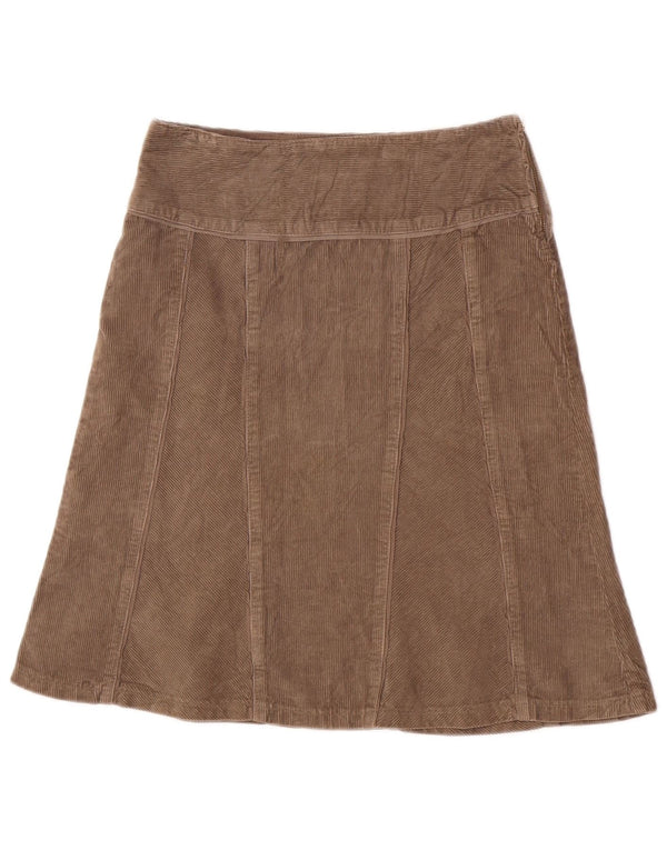 Benetton Damefløjlsnederdel IT 40 Small W29 Beige Bomuld