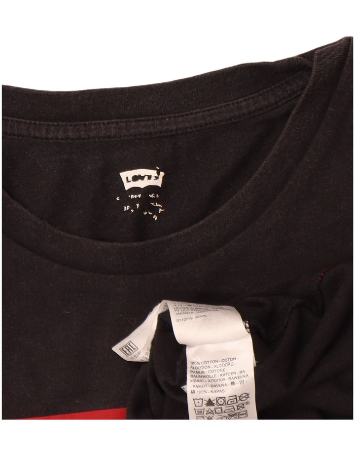 Levi's Herre grafisk T-shirt Top Stor sort bomuld