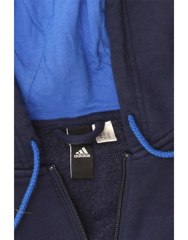 Adidas Hættetrøje med lynlås til mænd Large Marineblå