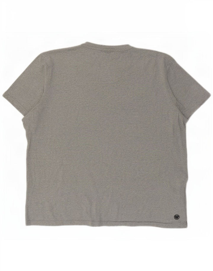 Fat Face Herre grafisk T-shirt Top 2XL Grå Flecked Bomuld
