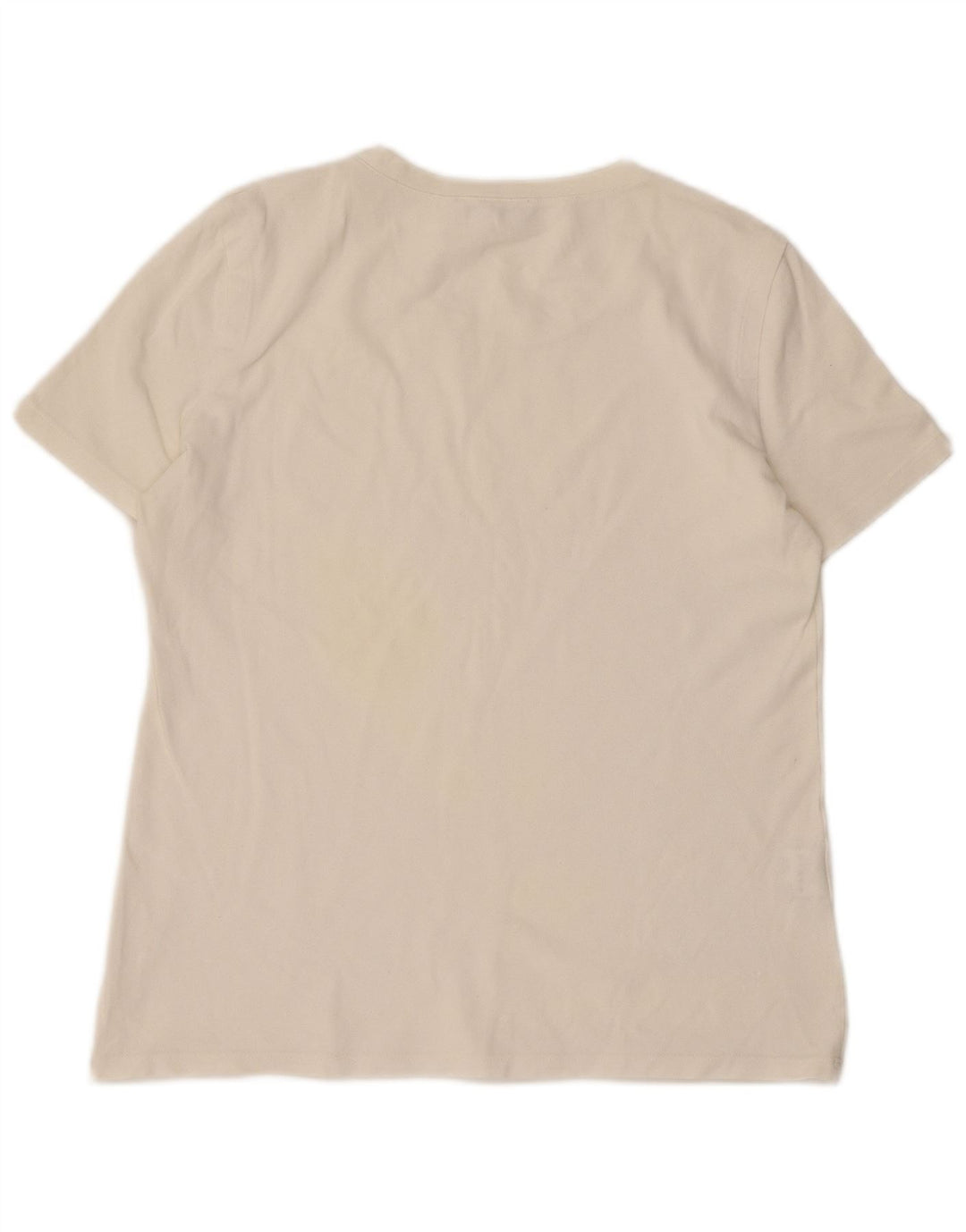 Lacoste Dame T-Shirt Top Str. 42 Stor Hvid Bomuld