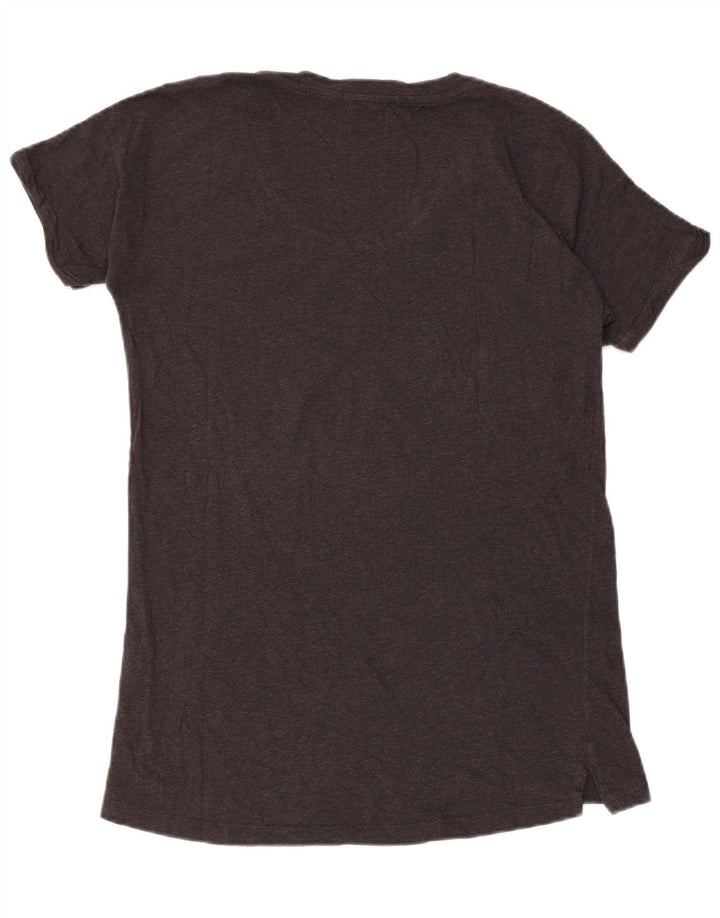 CONVERSE Grafisk T-shirt top til kvinder UK 14 Stor grå bomuld