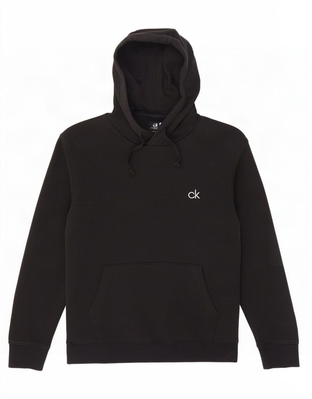 Calvin Klein Herre Golf Hoodie Jumper Medium Sort Bomuld