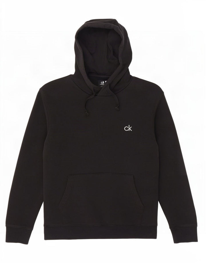 Calvin Klein Herre Golf Hoodie Jumper Medium Sort Bomuld
