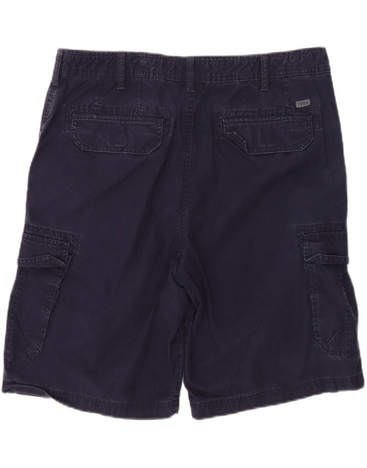 IZOD Mens Cargo Shorts W36 Large  Navy Blue Cotton Vintage Izod and Second-Hand Izod from Messina Hembry 