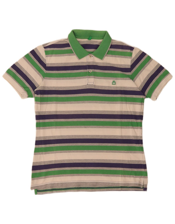 Benetton Herre Polo Shirt Medium Flerfarvet Stribet