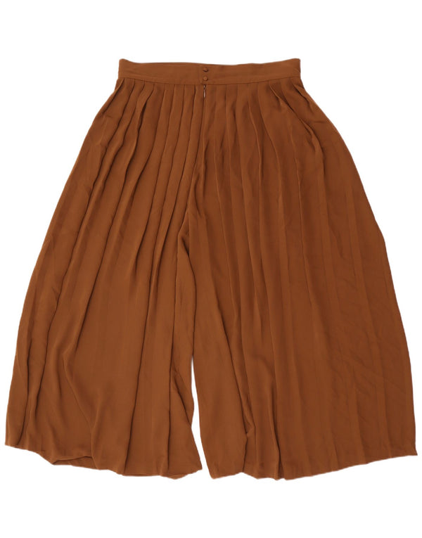 Massimo Dutti Womens Cullotes Capri Trousers Large W32 L22 Brown Polyester