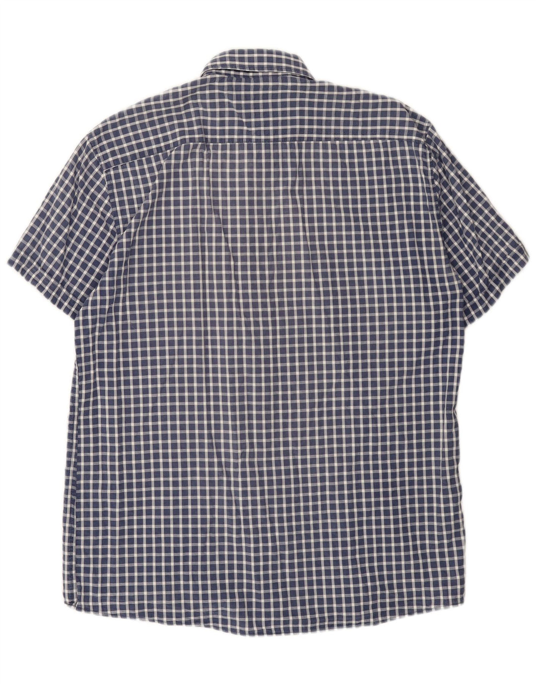 U.S. Polo Assn. Normal kortærmet skjorte til mænd Stor marineblå Gingham