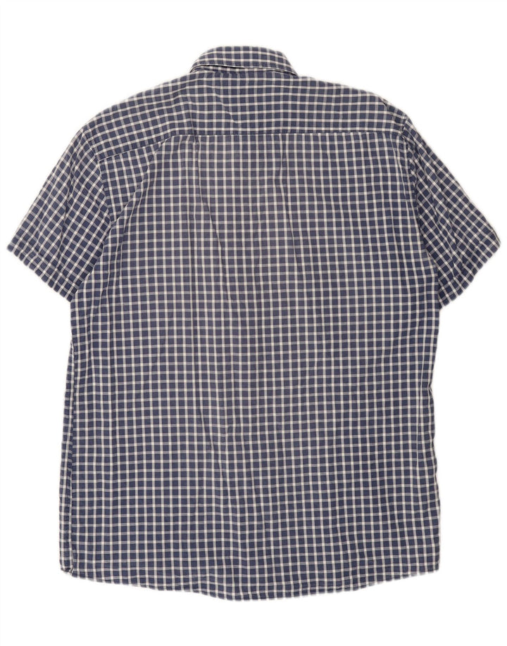 U.S. Polo Assn. Normal kortærmet skjorte til mænd Stor marineblå Gingham