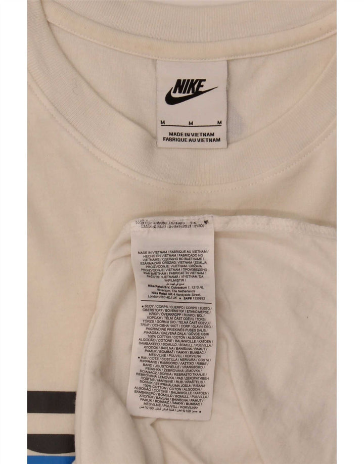 Nike grafisk t-shirt til mænd, medium hvid bomuld