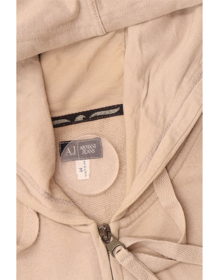 ARMANI JEANS Herre grafisk hættetrøje med lynlås Medium Beige Colourblock