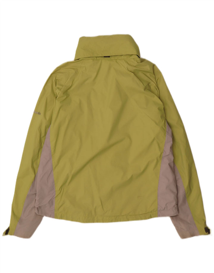 Columbia Womens Omni-Tech regnjakke UK 18 XL Grøn Colourblock Nylon