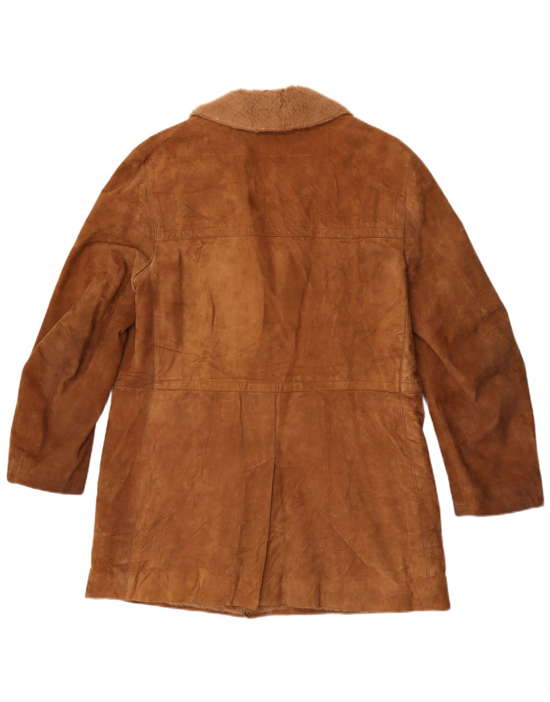 Anfor Herre Sherpa Ruskindsjakke IT 48 Medium Brun Læder