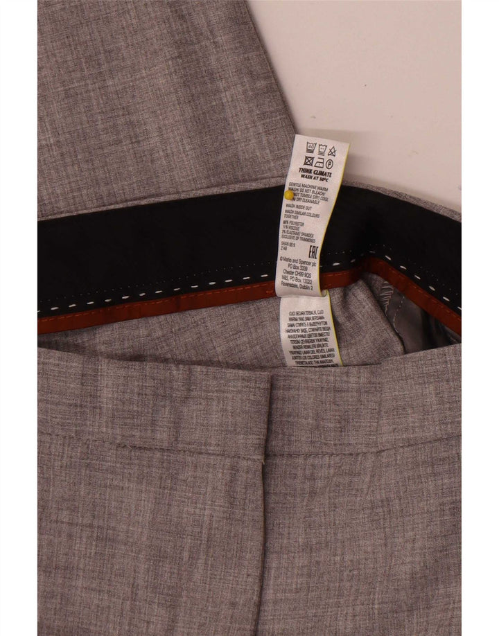 Marks & Spencer jakkesætsbukser til kvinder UK 16 Large W34 L30 Grå polyester