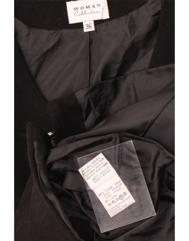 Vintage Dame Gilet EU 36 Lille sort akryl