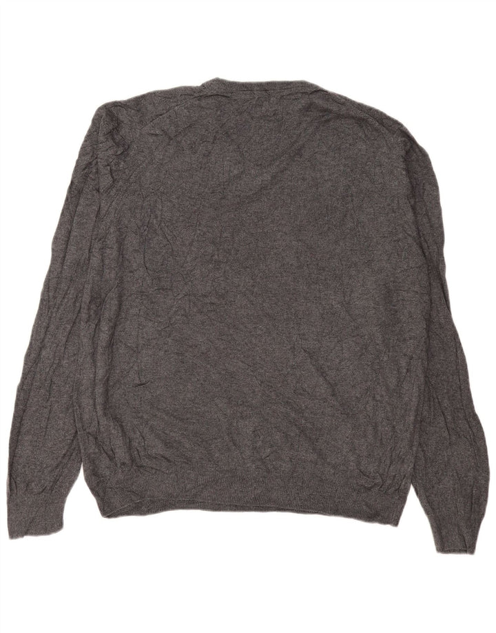 Marks & Spencer Herre V-hals sweater Stor grå bomuld