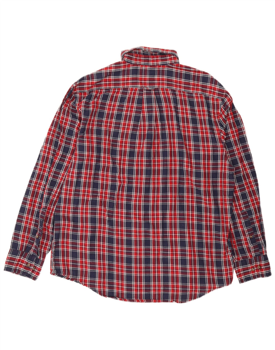 Izod Flanelskjorte til mænd Stor marineblå ternet bomuld