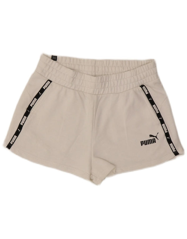 Puma Graphic Sports Shorts til kvinder UK 10 Small White