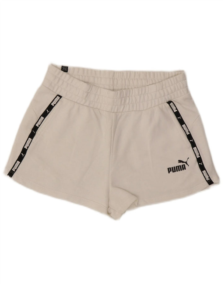 Puma Graphic Sports Shorts til kvinder UK 10 Small White